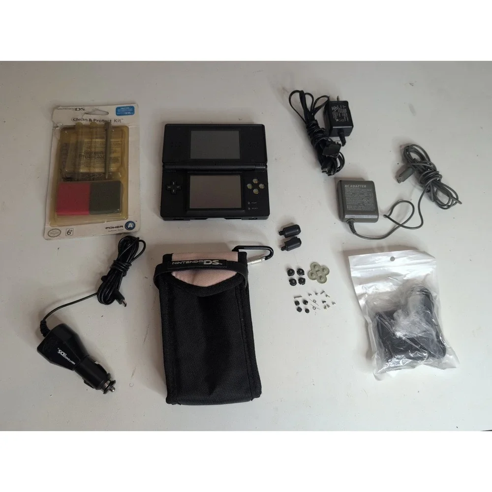 Nintendo DS Lite USG-001 Black Dual Screen Handheld Console NTSC-U/C Parts Only